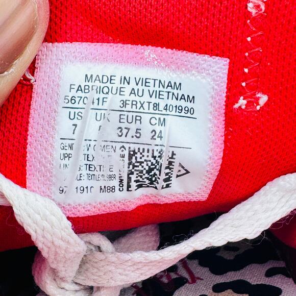 Converse Chuck Taylor All Star Sneakers Women's 7 White Leopard Double Tongue - Picture 13 of 13